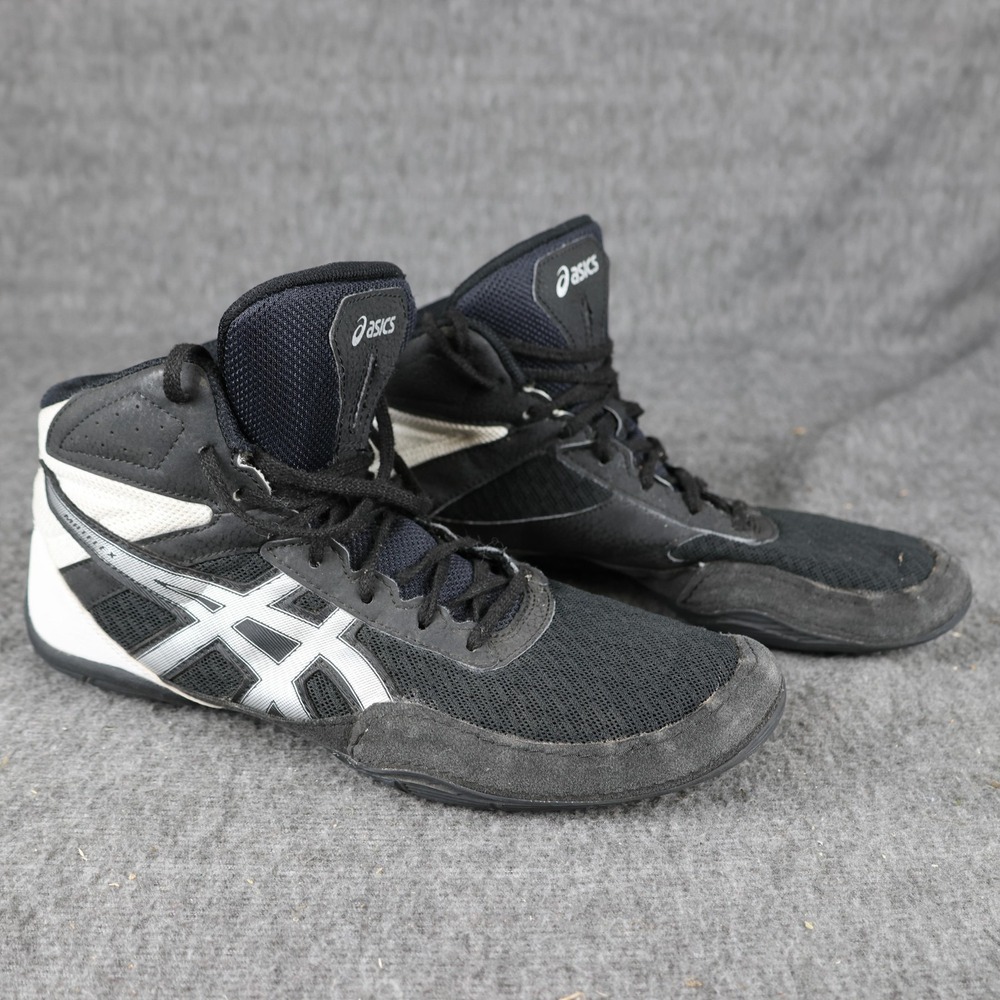 ASICS Matflex Shoes Mens Size 9.5 Black Wrestling Mid Top Sneakers 1081A021